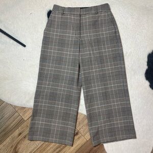 Express Editor Mid Rise Cropped Wide Leg Pant